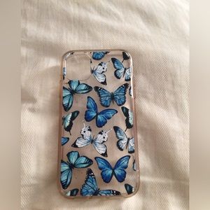 IPhone 11 Blue Butterfly Printed Hard Case